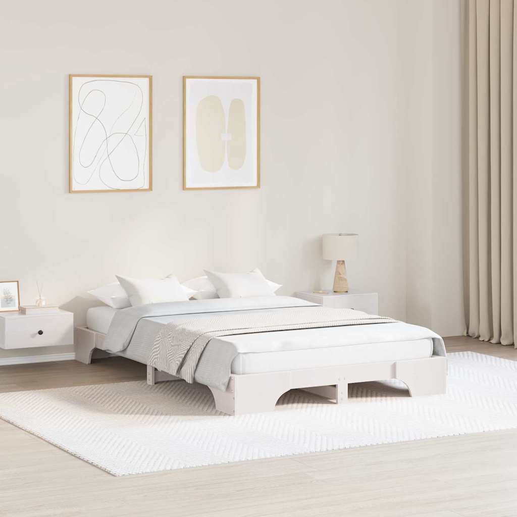Bedframe Wit 120 x 190 cm Massief grenenhout is nu te koop bij PeponiXL, paradijselijk wonen!