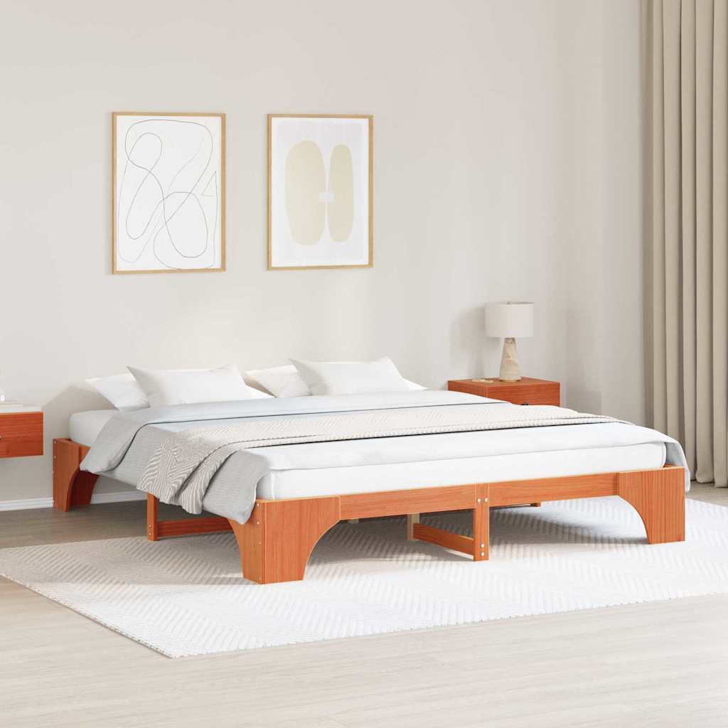 Bedframe Wasbruin 180 x 200 cm Massief grenenhout is nu te koop bij PeponiXL, paradijselijk wonen!