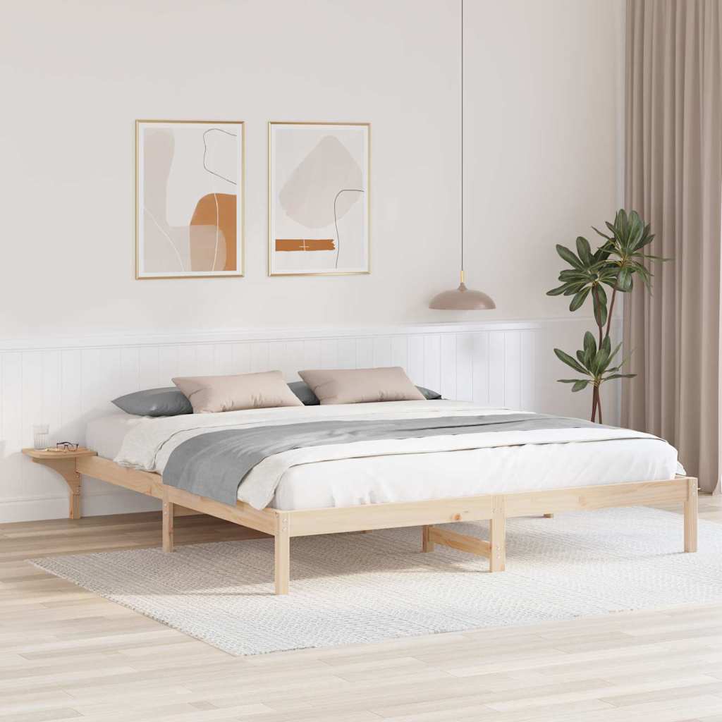 Bedframe Naturel 180 x 200 cm Massief grenenhout is nu te koop bij PeponiXL, paradijselijk wonen!