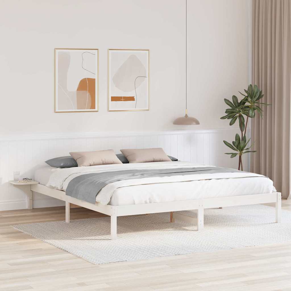 Bedframe Wit 180 x 200 cm Massief grenenhout is nu te koop bij PeponiXL, paradijselijk wonen!