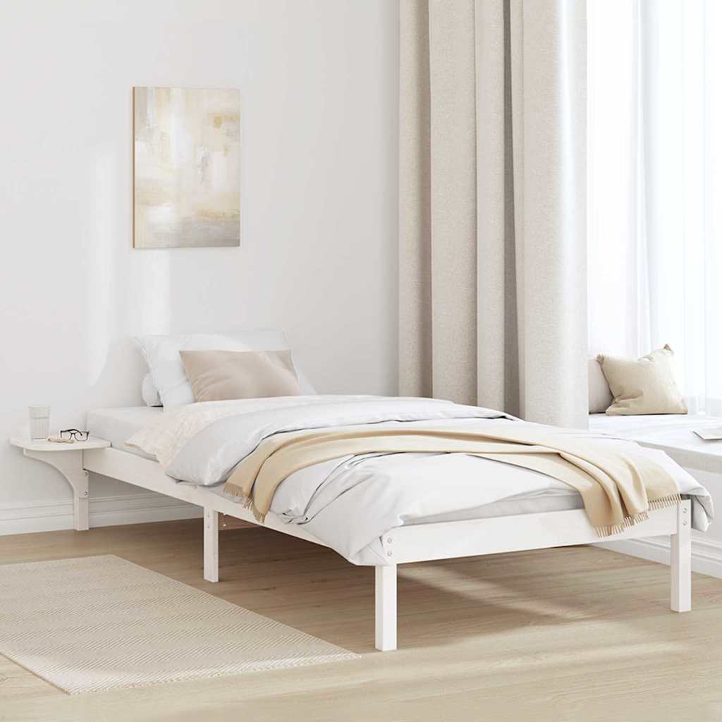 Bedframe Wit 75 x 190 cm Massief grenenhout is nu te koop bij PeponiXL, paradijselijk wonen!