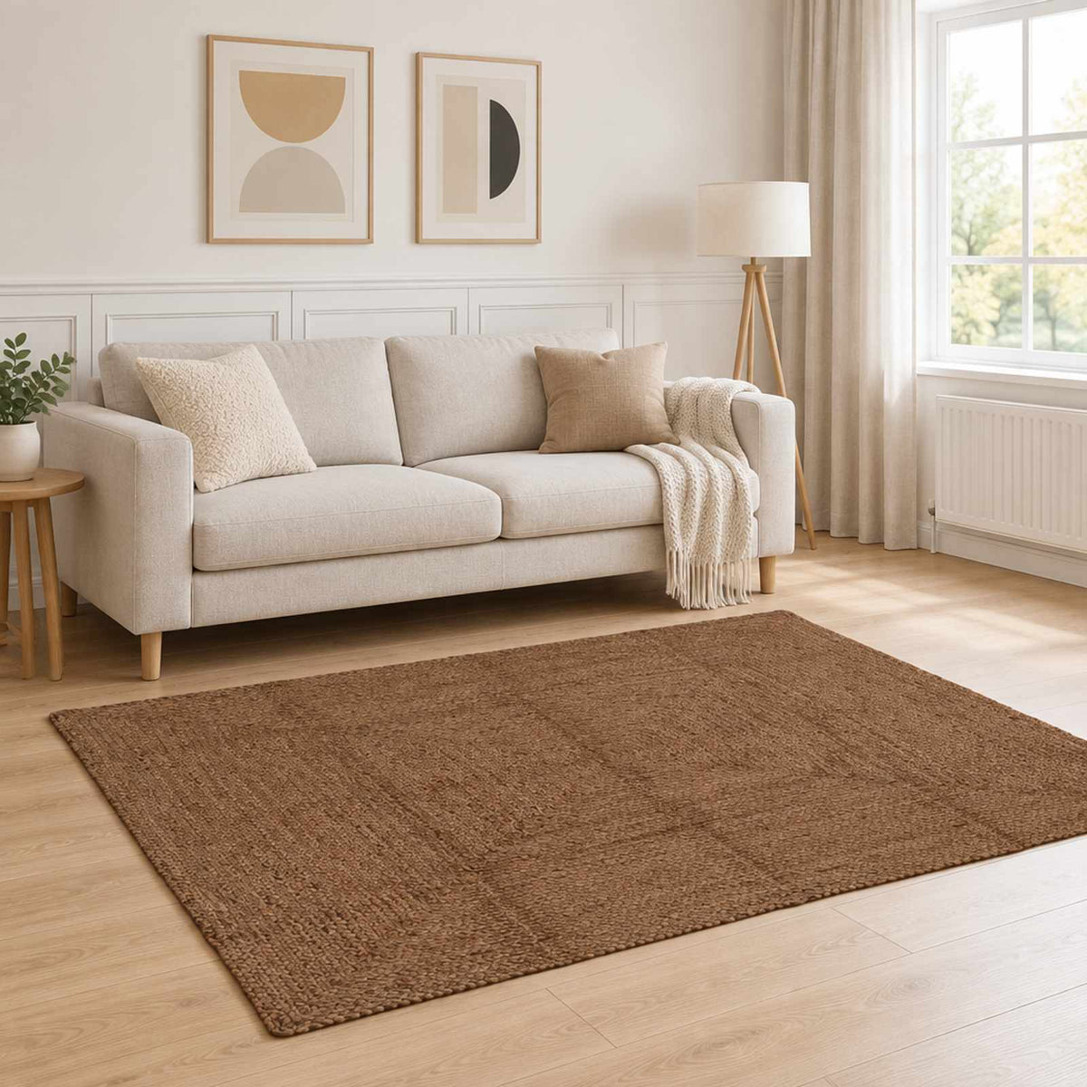 Gebied Tapijt Grijs 140 x 200 cm Jute is nu te koop bij PeponiXL, paradijselijk wonen!