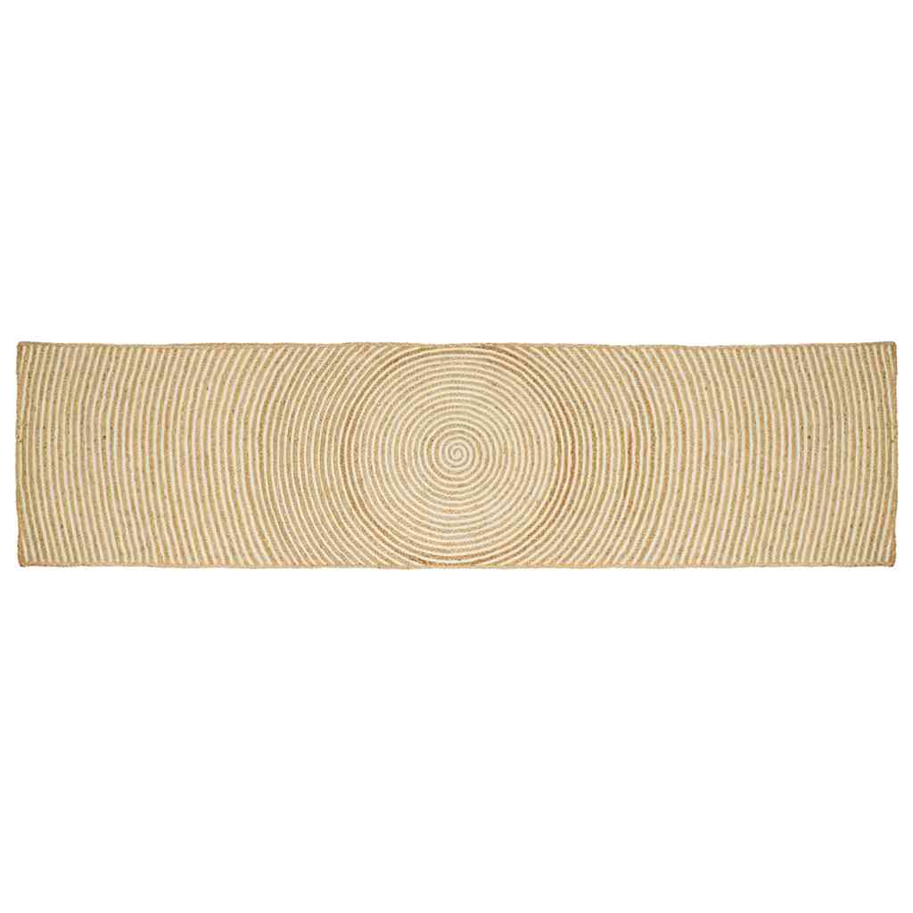 Vloerkleed Natuurlijk en Wit 60 x 400 cm Jute is nu te koop bij PeponiXL, paradijselijk wonen!