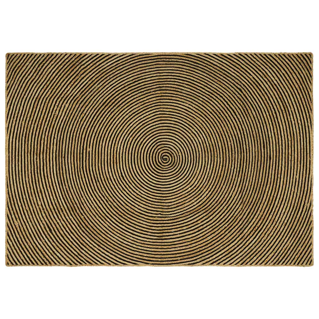 Vloerkleed Natuurlijk en Zwart 200 x 290 cm Jute is nu te koop bij PeponiXL, paradijselijk wonen!