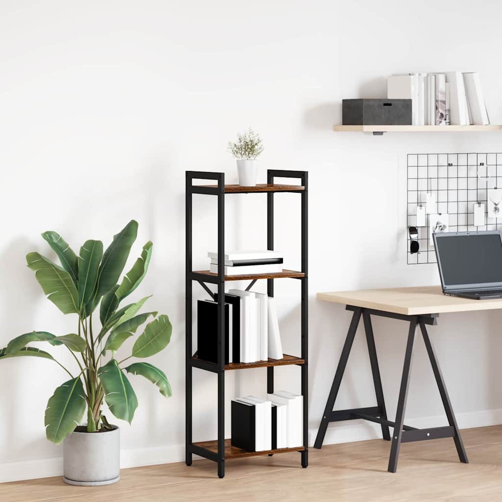 Boekenkast Gerookt eiken 40 x 30 x 119 cm Bewerkt hout is nu te koop bij PeponiXL, paradijselijk wonen!