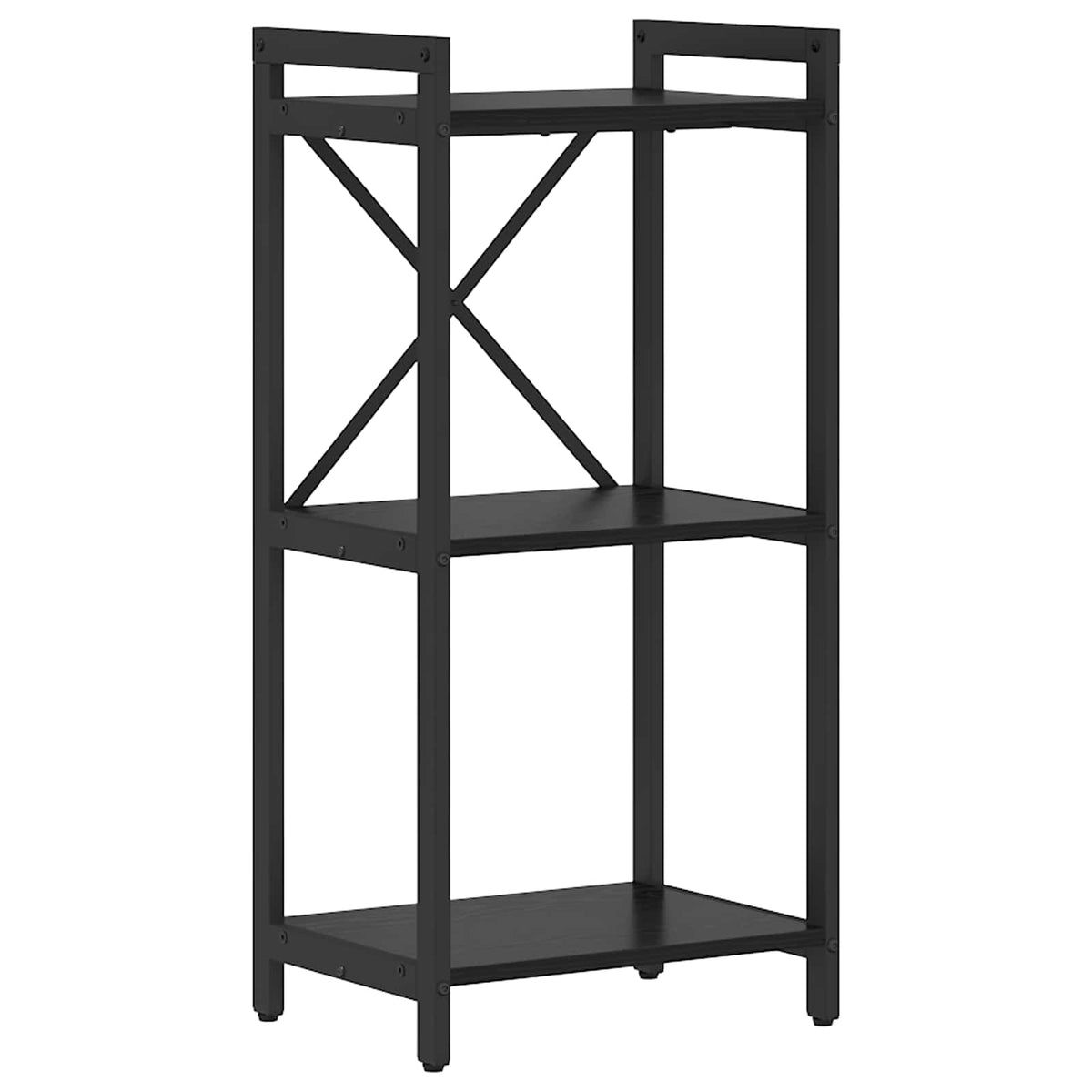 Boekenkast Zwart Eiken 40 x 30 x 85 cm Bewerkt hout is nu te koop bij PeponiXL, paradijselijk wonen!
