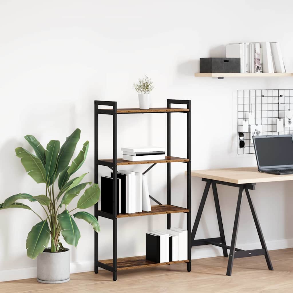 Boekenkast Oud hout 60 x 30 x 120 cm Bewerkt hout is nu te koop bij PeponiXL, paradijselijk wonen!