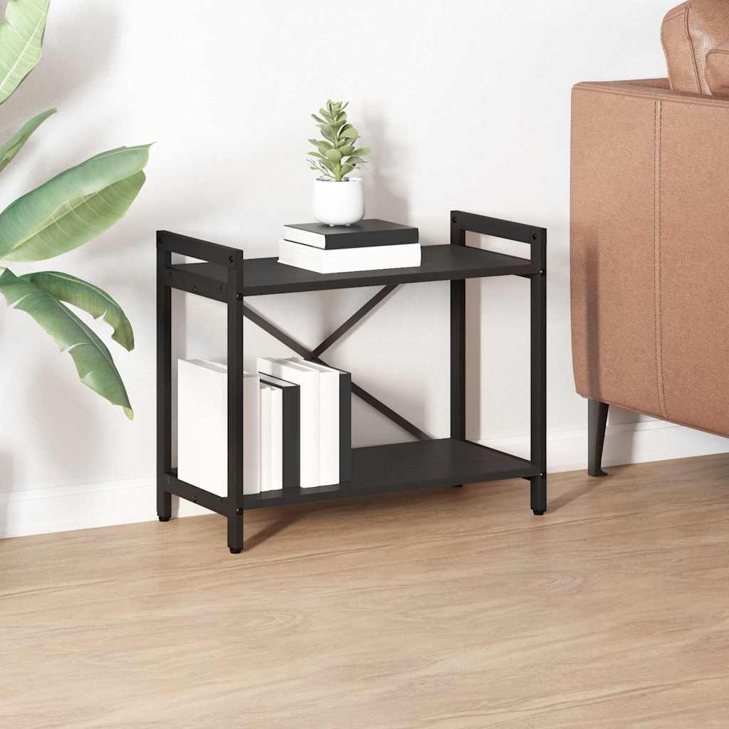 Boekenkast Zwart Eiken 60 x 30 x 50 cm Bewerkt hout is nu te koop bij PeponiXL, paradijselijk wonen!