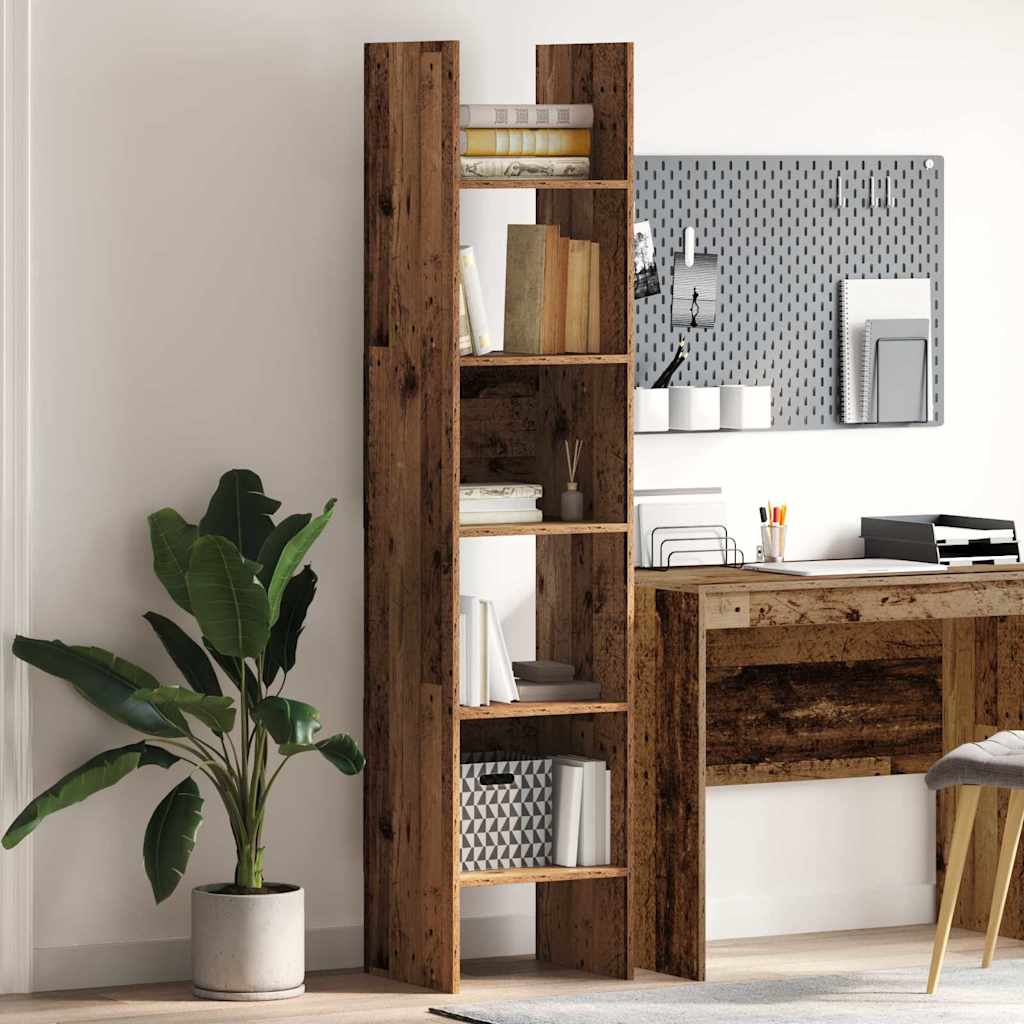 Boekenkast Oudhout 40 x 35 x 180 cm Bewerkt hout is nu te koop bij PeponiXL, paradijselijk wonen!