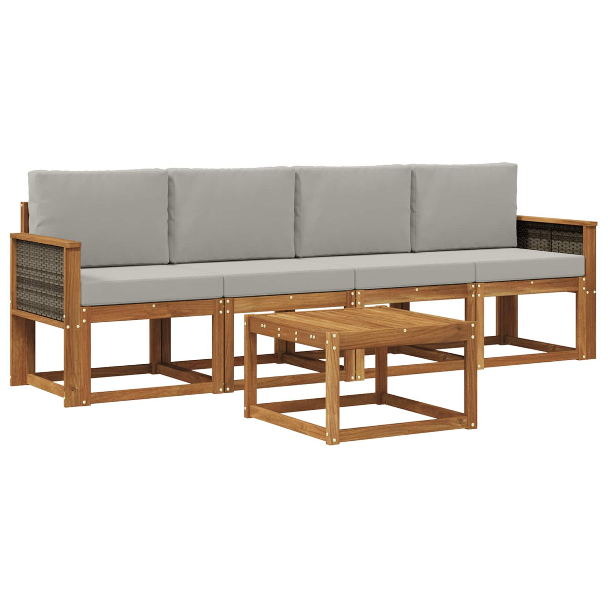 Buiten bankenset met kussen 4 pcs is nu te koop bij PeponiXL, paradijselijk wonen!