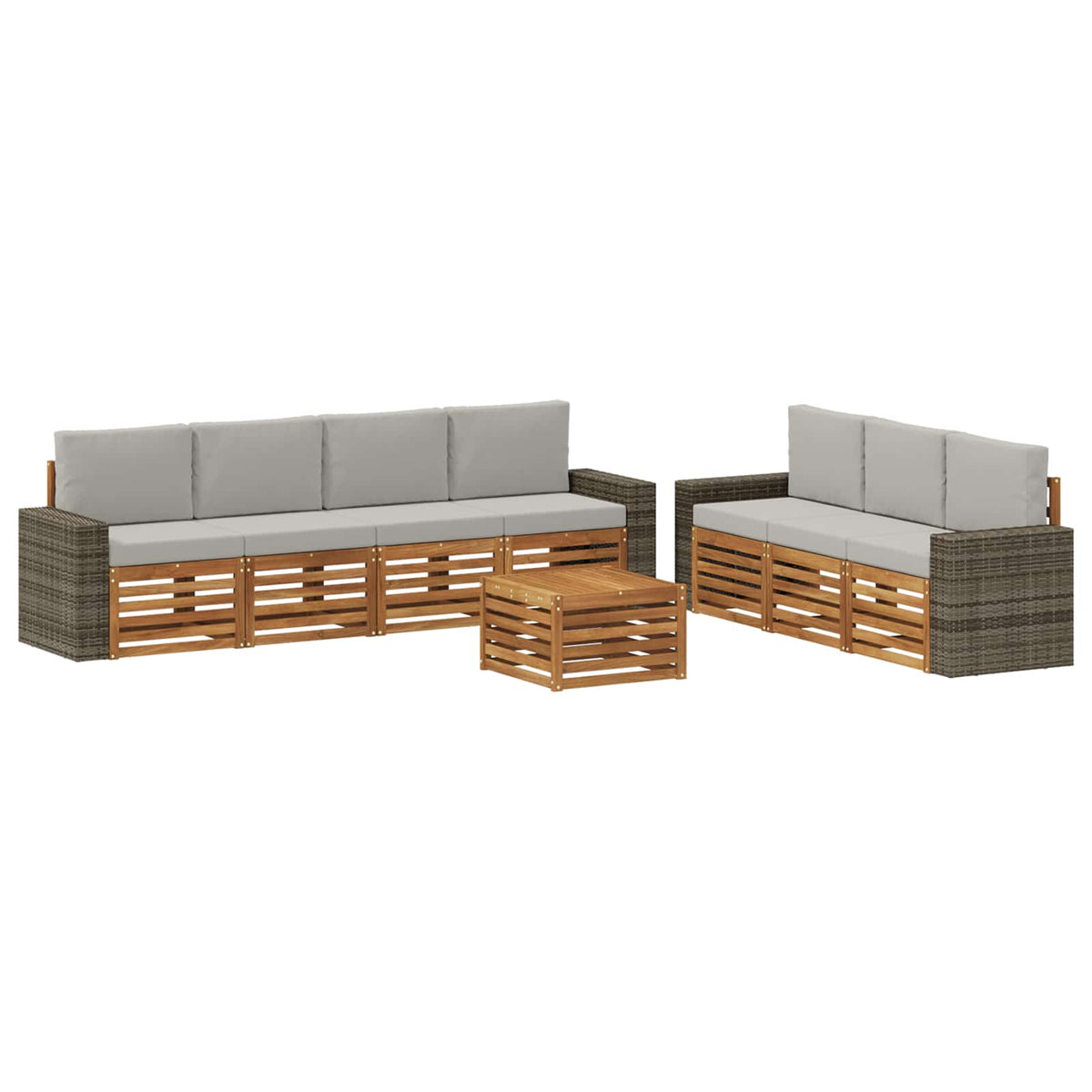Sofa-Sets met kussen 8 pcs Massief Acaciahout is nu te koop bij PeponiXL, paradijselijk wonen!