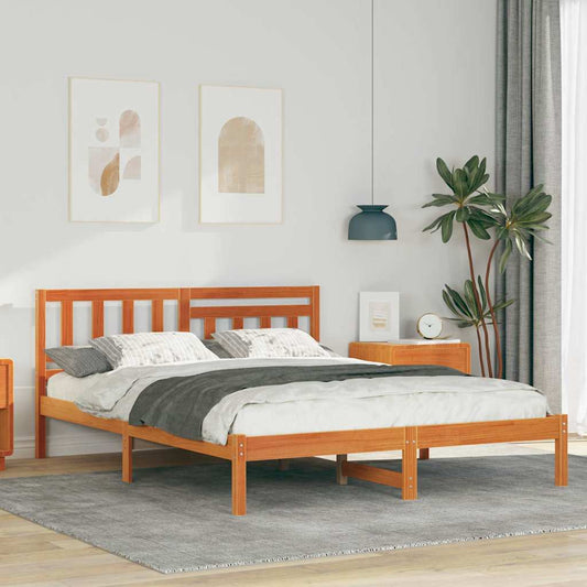 Bedframe Wasbruin 140 x 200 cm Massief grenenhout is nu te koop bij PeponiXL, paradijselijk wonen!