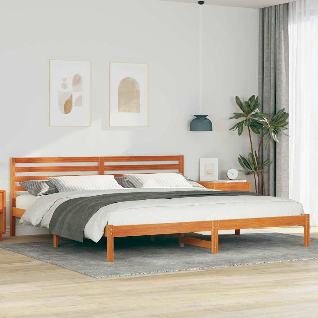 Bedframe Wasbruin 180 x 220 cm Massief grenenhout is nu te koop bij PeponiXL, paradijselijk wonen!
