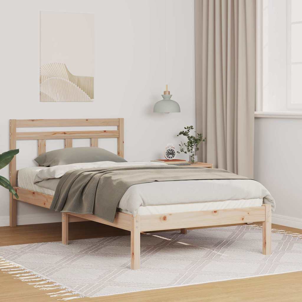 Bedframe Bruin 80 x 200 cm Massief grenenhout is nu te koop bij PeponiXL, paradijselijk wonen!