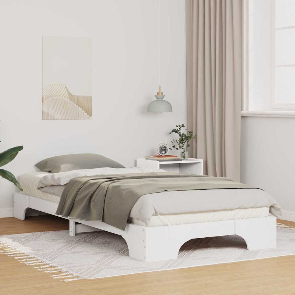 Bedframe Wit 80 x 220 cm Massief grenenhout is nu te koop bij PeponiXL, paradijselijk wonen!