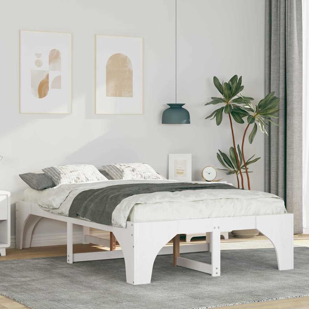 Bedframe Wit 120 x 190 cm Massief grenenhout is nu te koop bij PeponiXL, paradijselijk wonen!