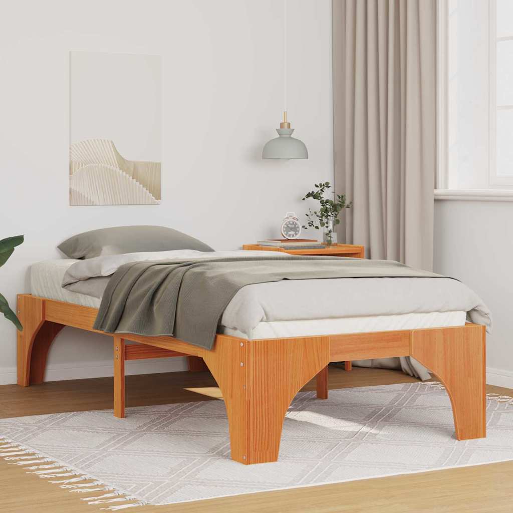 Bedframe Bruin 80 x 200 cm Massief grenenhout is nu te koop bij PeponiXL, paradijselijk wonen!