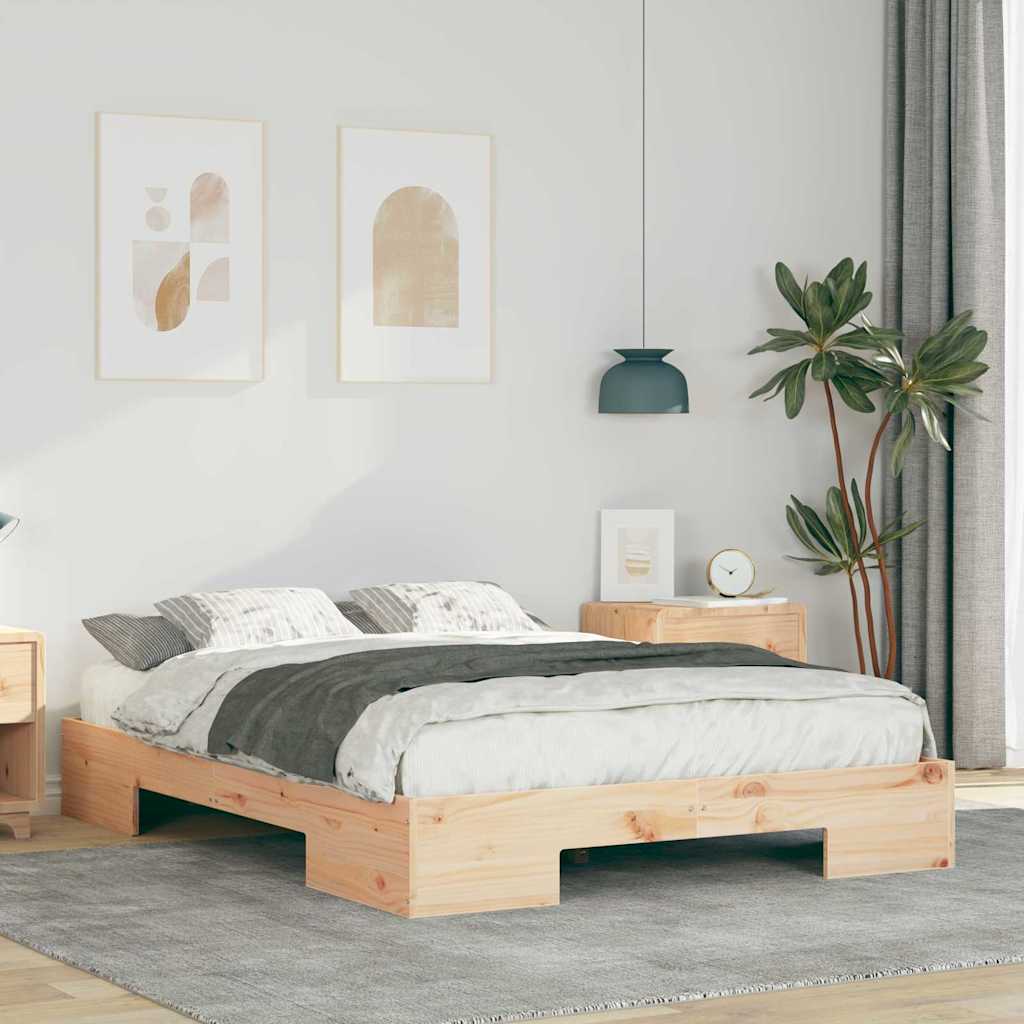 Bedframe Bruin 135 x 190 cm is nu te koop bij PeponiXL, paradijselijk wonen!
