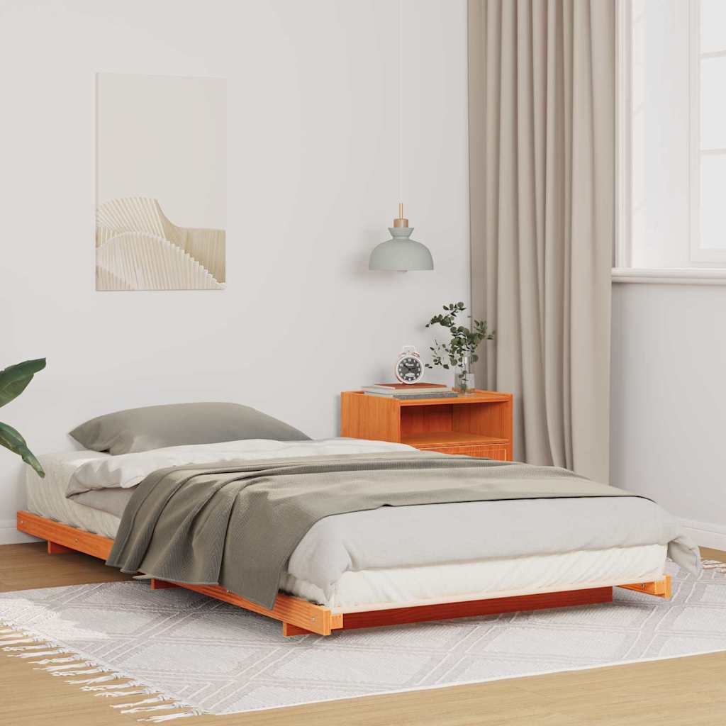 Bedframe Wasbruin 80 x 210 cm Massief grenenhout is nu te koop bij PeponiXL, paradijselijk wonen!