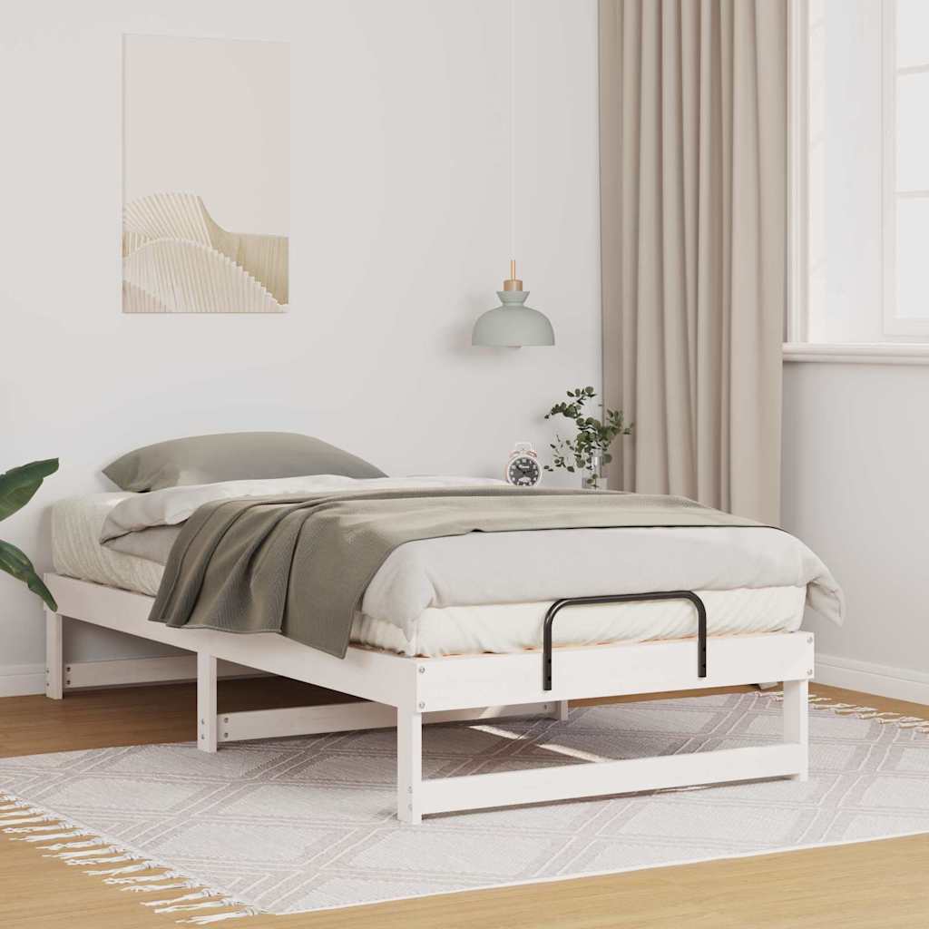 Bedframe Wit 75 x 190 cm Massief grenenhout is nu te koop bij PeponiXL, paradijselijk wonen!