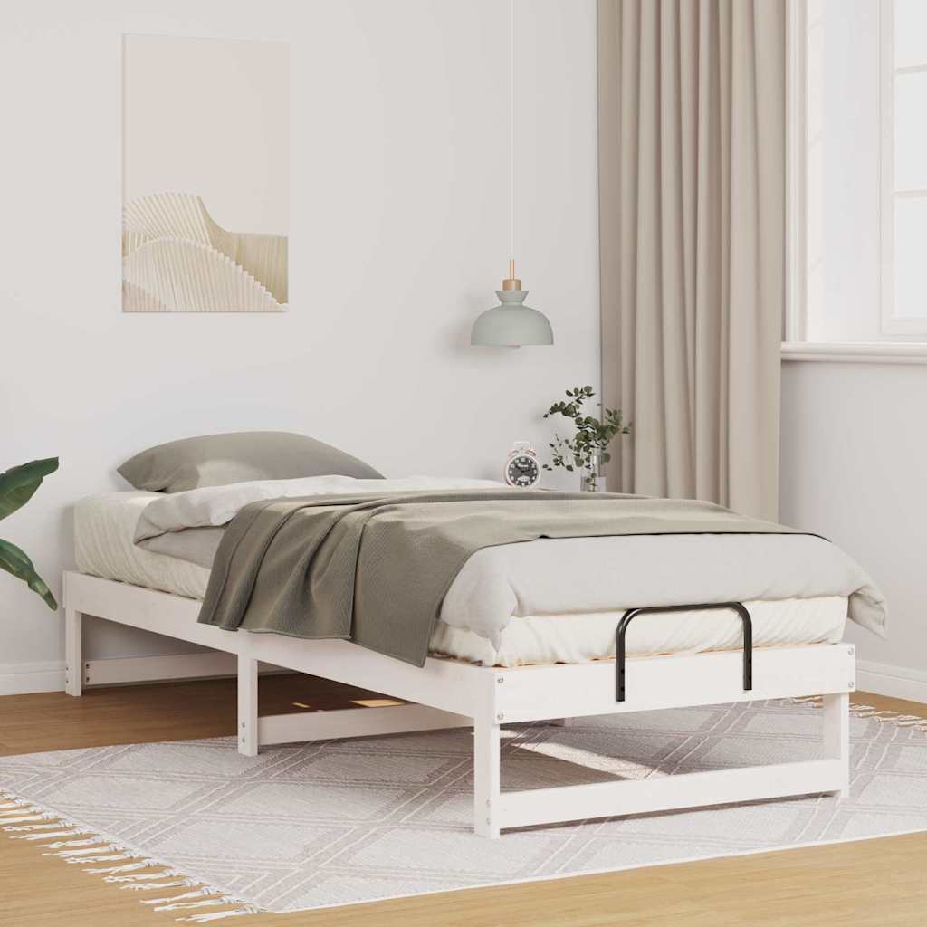 Bedframe Wit 80 x 210 cm Massief grenenhout is nu te koop bij PeponiXL, paradijselijk wonen!