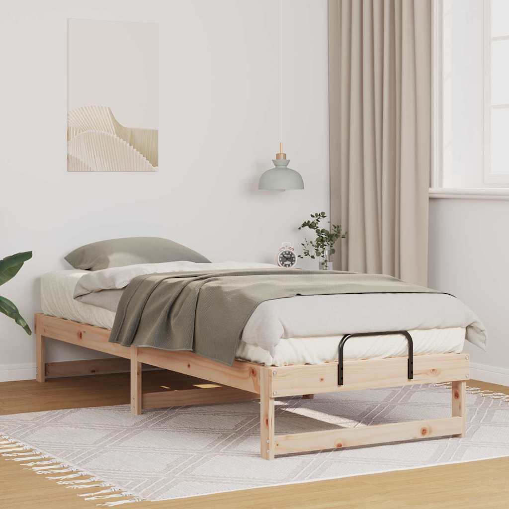 Bedframe Bruin 90 x 210 cm Massief grenenhout is nu te koop bij PeponiXL, paradijselijk wonen!