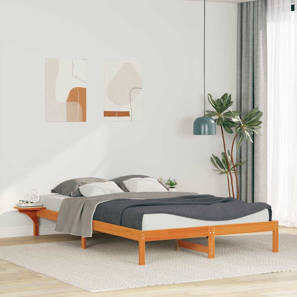 Bedframe met Zijtafels Wasbruin 140 x 220 cm Massief grenenhout is nu te koop bij PeponiXL, paradijselijk wonen!