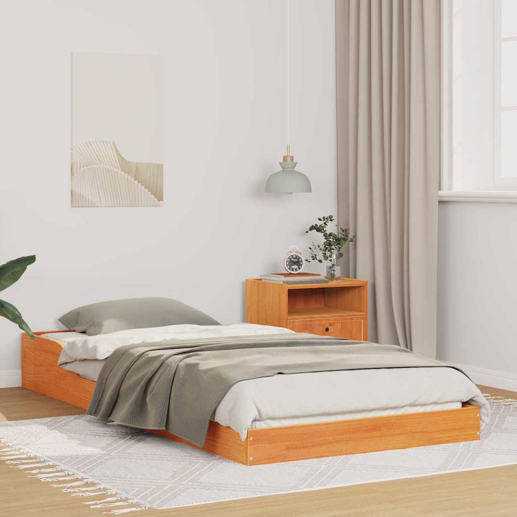Bedframe Wasbruin 90 x 190 cm Massief grenenhout is nu te koop bij PeponiXL, paradijselijk wonen!