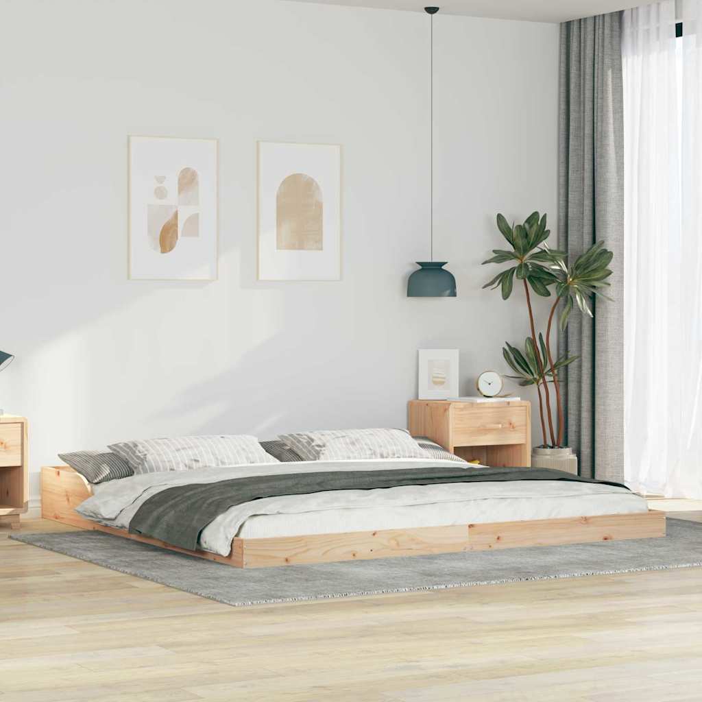 Bedframe Bruin 180 x 210 cm Massief grenenhout is nu te koop bij PeponiXL, paradijselijk wonen!