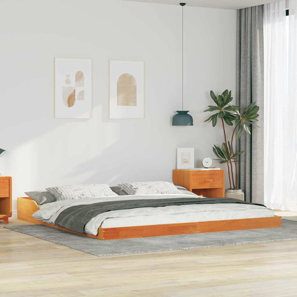 Bedframe Wasbruin 200 x 210 cm Massief grenenhout is nu te koop bij PeponiXL, paradijselijk wonen!
