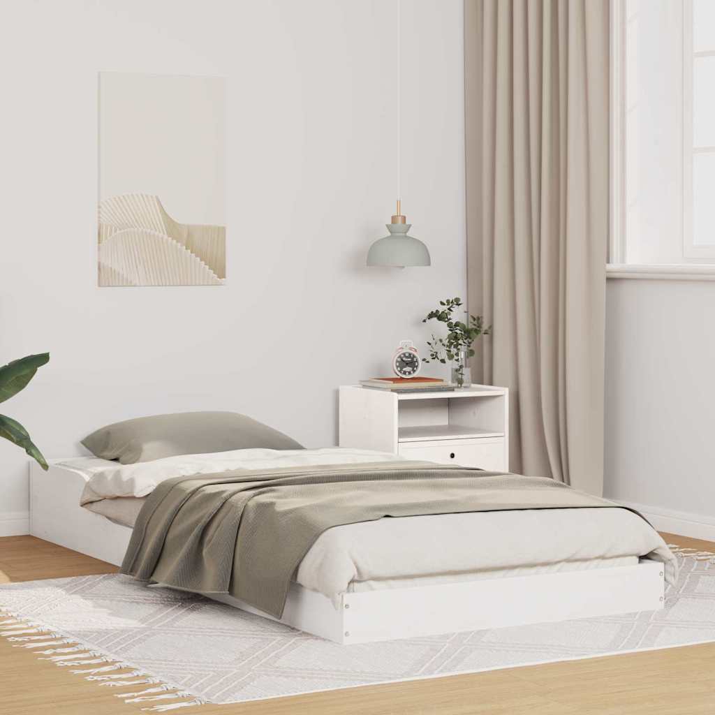 Bedframe Wit 90 x 220 cm Massief grenenhout is nu te koop bij PeponiXL, paradijselijk wonen!