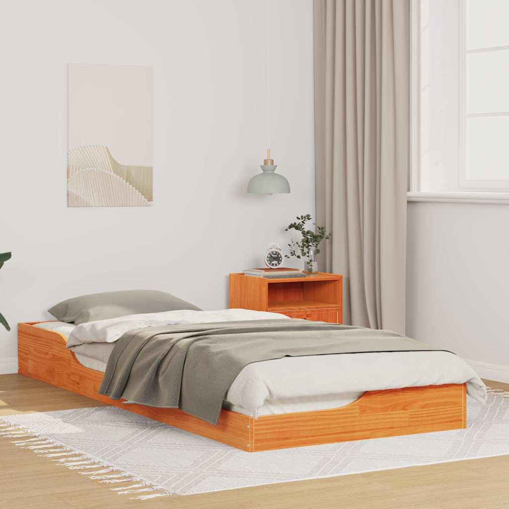 Bedframe Wasbruin 80 x 220 cm Massief grenenhout is nu te koop bij PeponiXL, paradijselijk wonen!