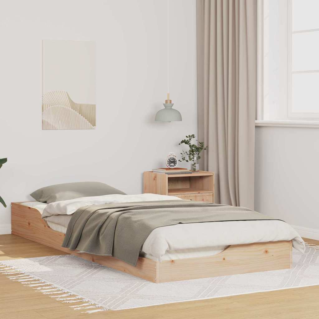 Bedframe Bruin 90 x 220 cm Massief grenenhout is nu te koop bij PeponiXL, paradijselijk wonen!
