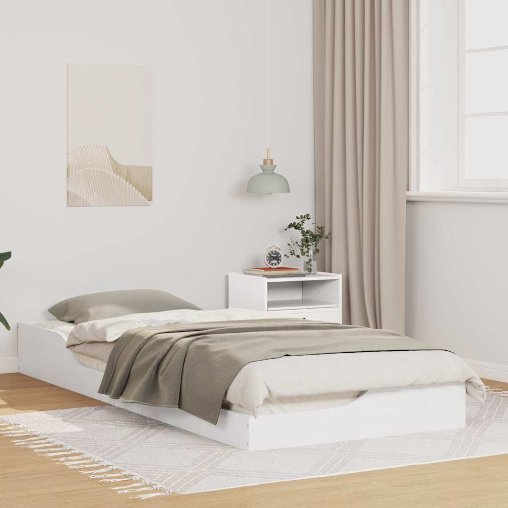 Bedframe Wit 90 x 220 cm Massief grenenhout is nu te koop bij PeponiXL, paradijselijk wonen!