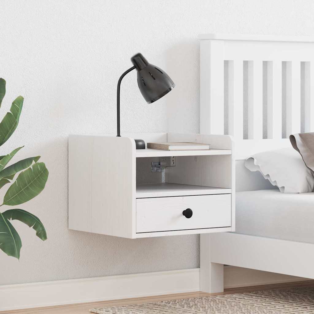 Nachtkastje 2 pcs Wit 38 x 36 x 29,5 cm Massief grenenhout is nu te koop bij PeponiXL, paradijselijk wonen!
