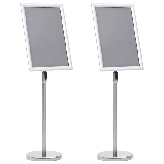 Posterstandaards 2 pcs Zilver 45 x 32,7 x 108 cm Aluminium is nu te koop bij PeponiXL, paradijselijk wonen!