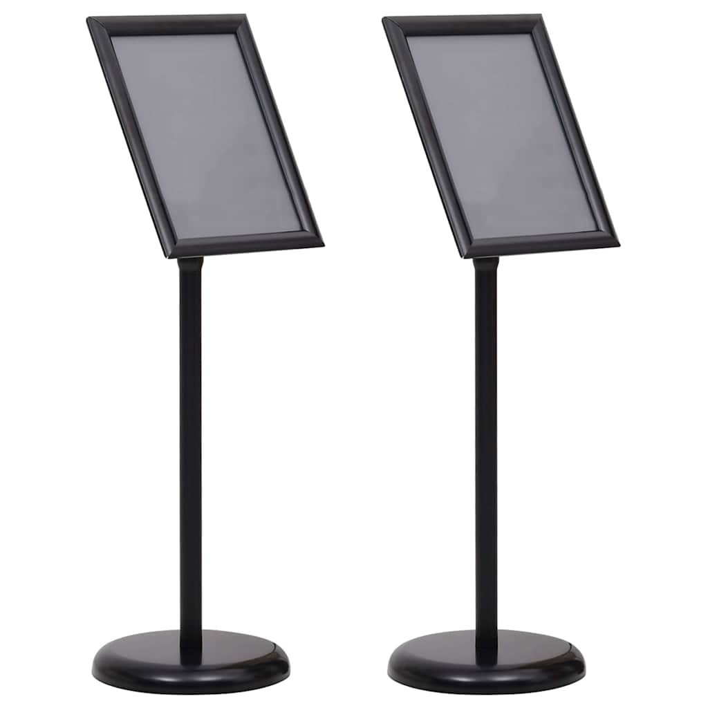 Posterstandaards 2 pcs Zwart 32.7 x 24 x 108 cm Aluminium is nu te koop bij PeponiXL, paradijselijk wonen!