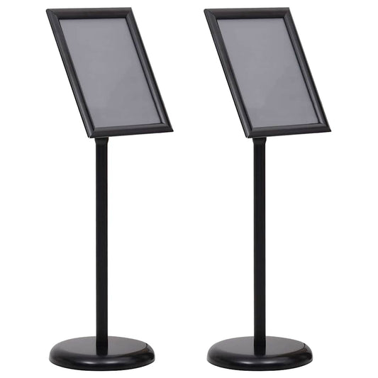 Posterstandaards 2 pcs Zwart 32.7 x 24 x 108 cm Aluminium is nu te koop bij PeponiXL, paradijselijk wonen!