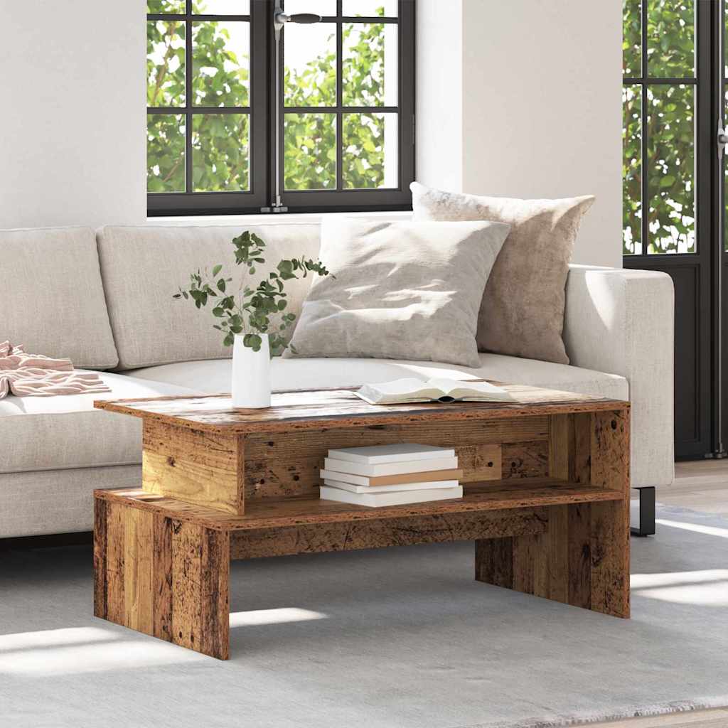 Salontafel Oudhout 90 x 55 x 42,5 cm Bewerkt hout is nu te koop bij PeponiXL, paradijselijk wonen!