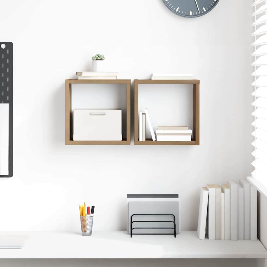 Wandschappen met plank 2 pcs Artisan Eiken Bewerkt hout is nu te koop bij PeponiXL, paradijselijk wonen!