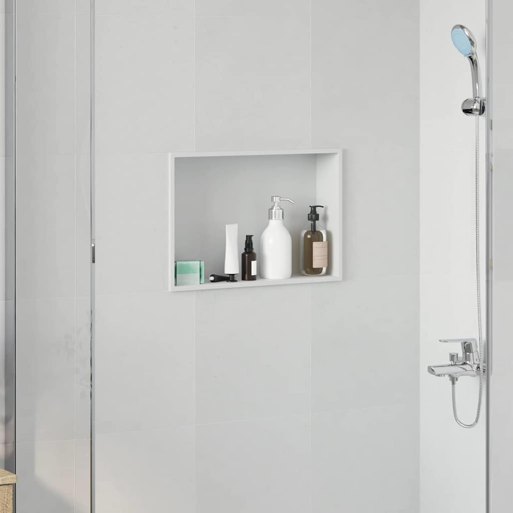 Douche Niche Wit 45 x 30 x 9,5 cm Roestvrij staal is nu te koop bij PeponiXL, paradijselijk wonen!