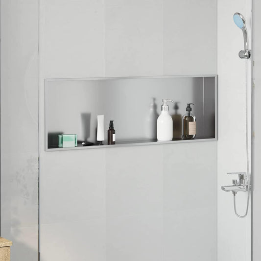 Douche Niche Zilver 90 x 30 x 9,5 cm Roestvrij staal is nu te koop bij PeponiXL, paradijselijk wonen!