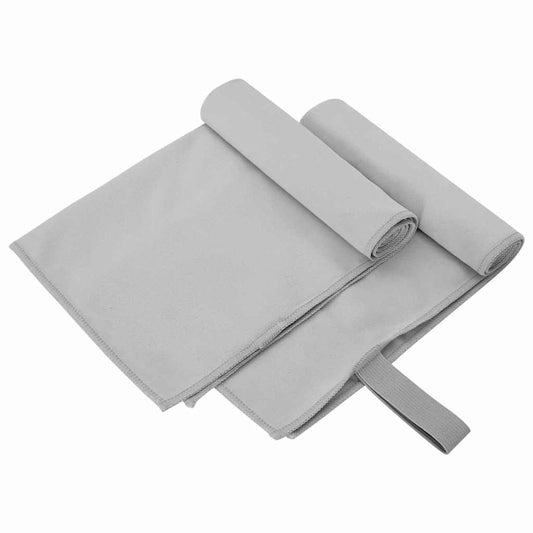 Sporthanddoeken 2 pcs Grijs 50 x 30 cm Polyester en polyamide is nu te koop bij PeponiXL, paradijselijk wonen!