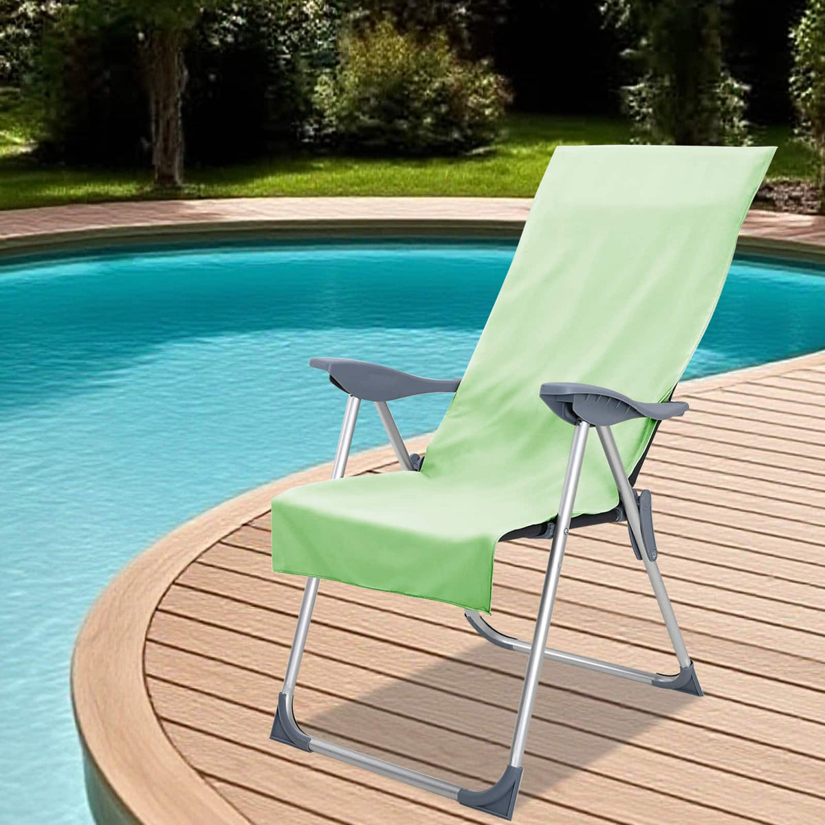 Buiten Stoel Handdoeken 2 pcs Groen 130 x 60 cm is nu te koop bij PeponiXL, paradijselijk wonen!