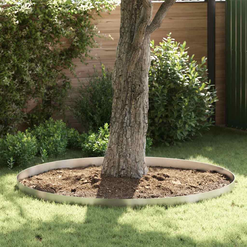 Tuinrand 4 pcs Zilver 450 x 0.05 x 15 cm Roestvrij staal is nu te koop bij PeponiXL, paradijselijk wonen!
