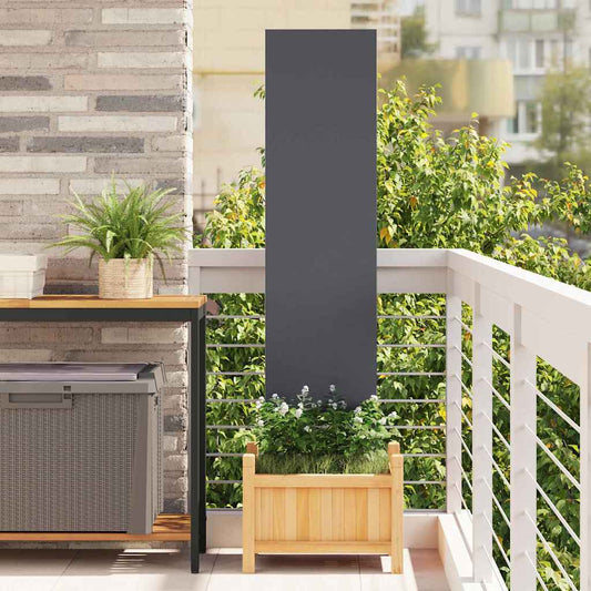 Tuin Privacy Screen Antraciet 32 x 140 cm Koudgewalst staal is nu te koop bij PeponiXL, paradijselijk wonen!