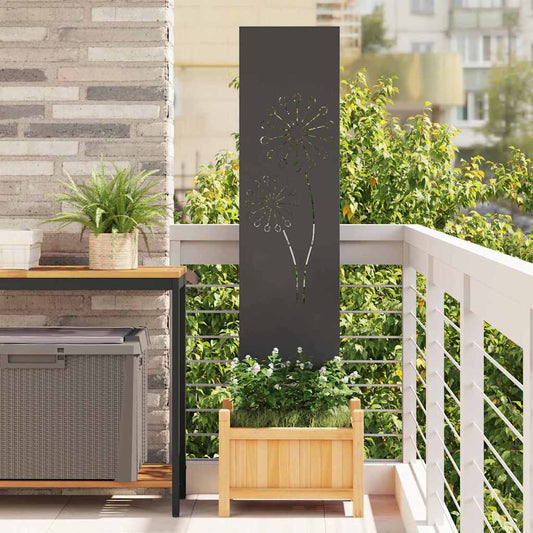 Tuin Privacy Screen Zwart 32 x 140 cm Koudgewalst staal is nu te koop bij PeponiXL, paradijselijk wonen!