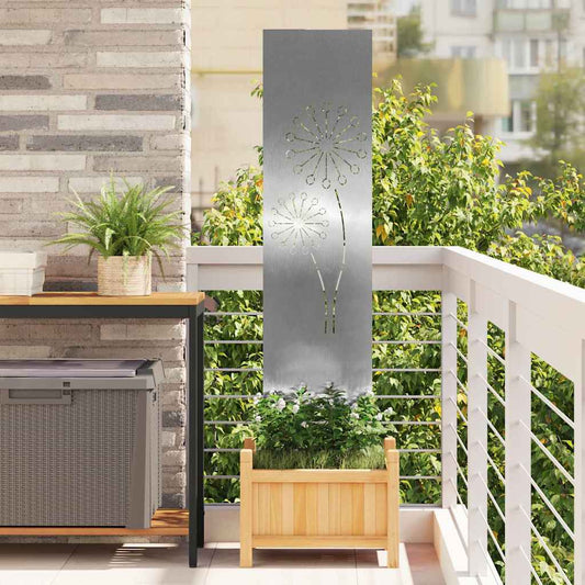 Tuin Privacy Screen Fretwerk Zilver 32 x 140 cm Roestvrij staal is nu te koop bij PeponiXL, paradijselijk wonen!
