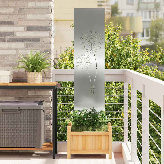 Tuin Privacy Screen Zilver 32 x 140 cm Gegalvaniseerd staal is nu te koop bij PeponiXL, paradijselijk wonen!