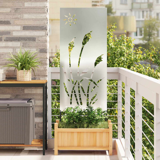 Tuin Privacy Screen Zilver 50 x 140 cm Gegalvaniseerd staal is nu te koop bij PeponiXL, paradijselijk wonen!